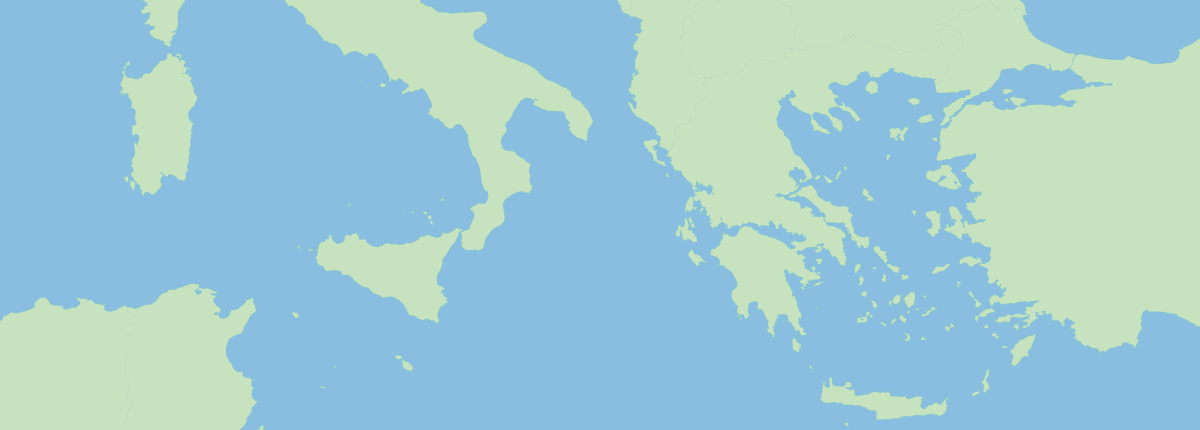 Cruise itinerary route map across the Mediterranean